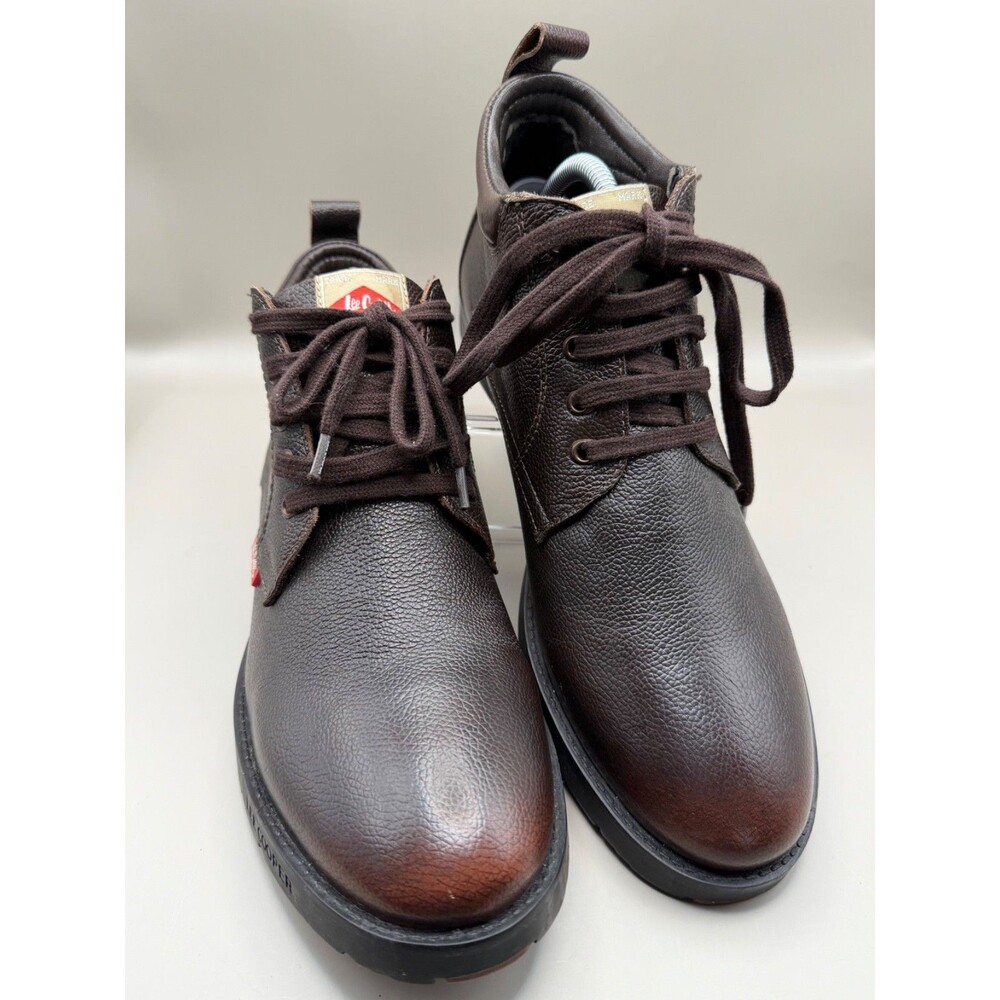 Lee Cooper Mens Brown Leather Ankle Chukka Boots Size US 9 EU 42 UK 8